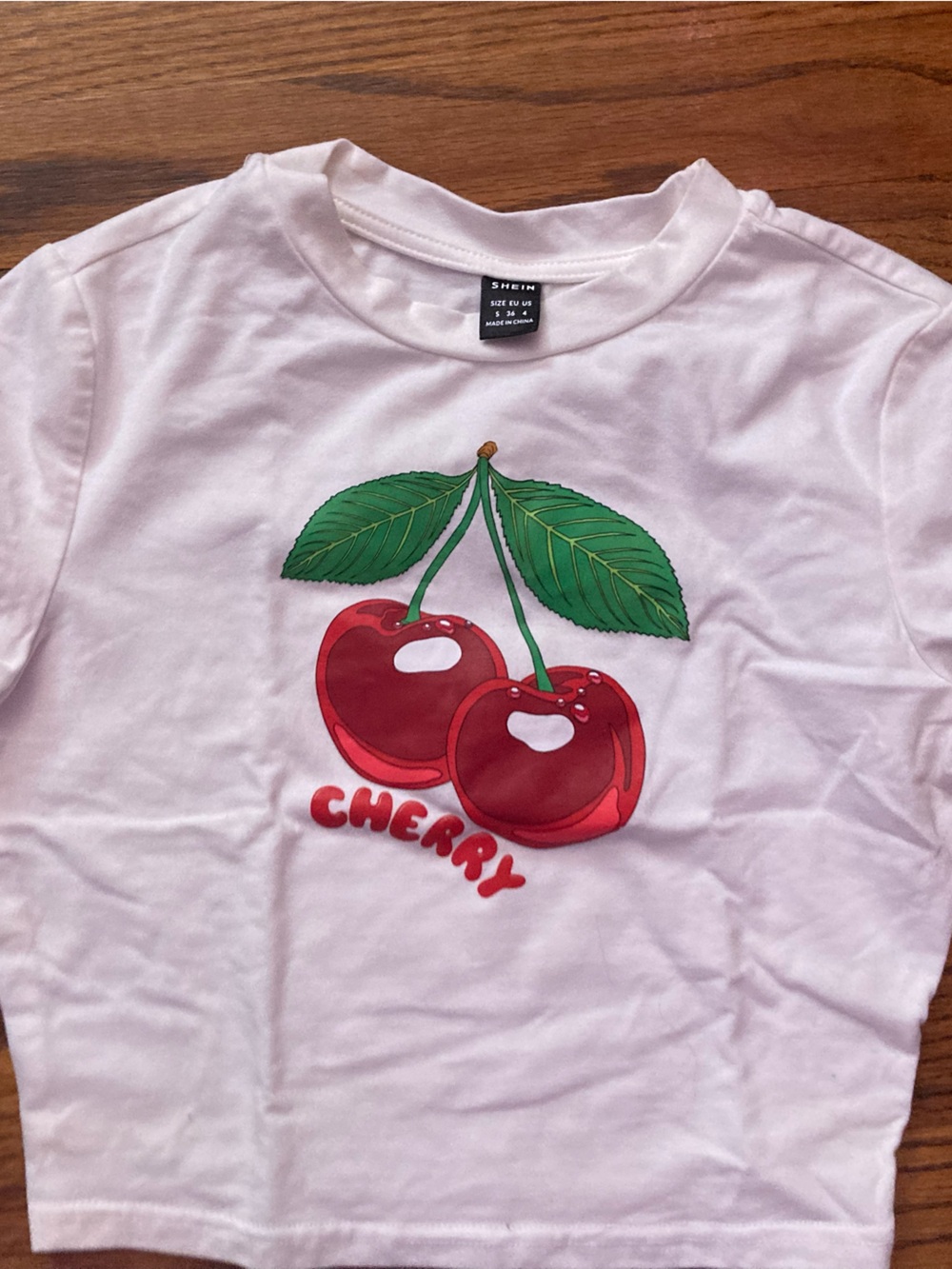 Cherry graphic crop top